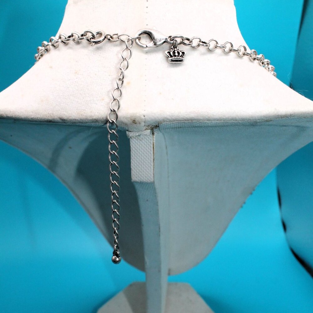 Premier Designs Ruffles Rhinestone Silver Tone Bib Statement Necklace - Picture 5 of 7